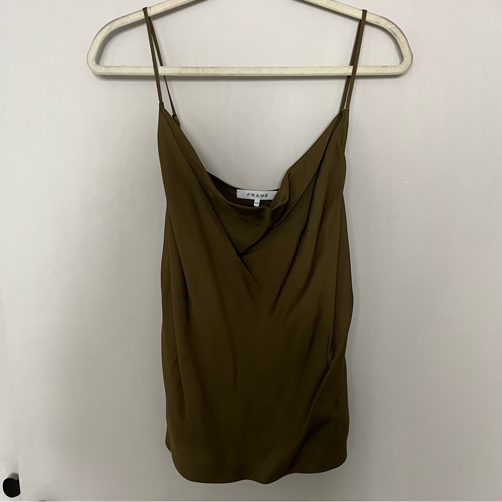 FRAME olive green tank top